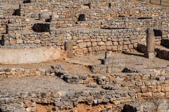 casa de los Plintos, Uxama, Alto del Castro, Villa de origen celt&iacute;bero que data de hace m&aacute;s de 2.000 a&ntilde;os,  Soria, Comunidad Aut&oacute;noma de Castilla, Spain, Europe
