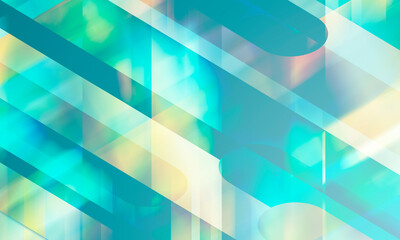 Fototapeta na wymiar Abstract design with geometric shapes - Trendy Orange and blue gradient - stock illustration