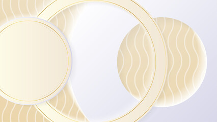 Luxury soft beige gold abstract background. Vector illustration for presentation design. Can be used for business, corporate, institution, party, seminar, flyer, texture, wallpaper, and pattern.