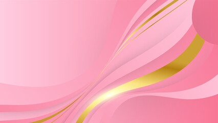 Luxury pink gold abstract background. Vector illustration for presentation design. Can be used for business, corporate, institution, party, festive, seminar, flyer, texture, wallpaper, and pattern.
