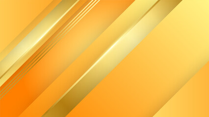 Luxury orange gold abstract background. Vector illustration for presentation design. Can be used for business, corporate, institution, party, festive, seminar, flyer, texture, wallpaper, and pattern.