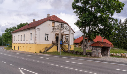 traditional manor in estonia, europe