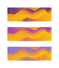 Dynamic, abstract, colorful background. 3D flow line with contrast gradient. Template for design banner, cover, poster.