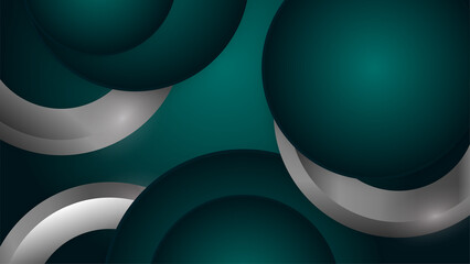 Luxury dark green silver abstract background. Vector illustration for presentation design. Can be used for business, corporate, party, festive, seminar, flyer, texture, wallpaper, and pattern.