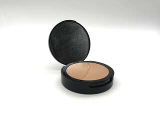 Makeup powder in Black case,Include Clipping Path.