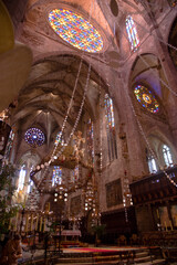 Catedral de Mallorca (s. XIII-s.XX). Baldaquin de Gaudí.Palma.Mallorca.Islas Baleares. España. © Tolo