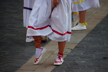 Basque folk street dance festival