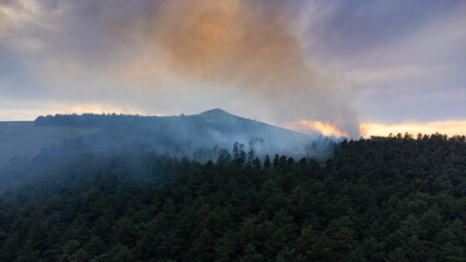 Forest Fire at the Peak District National Park - UK JULY 19th 2022