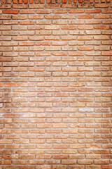Vintage textured background of old red brick wall