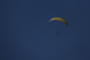 paragliding in the sky