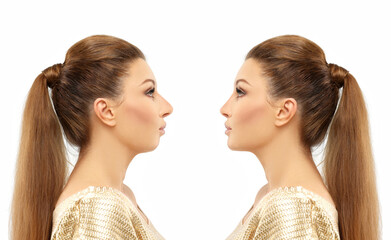 face beauty, nose and chin correction, rhinoplasty, genioplasty,Chin augmentation