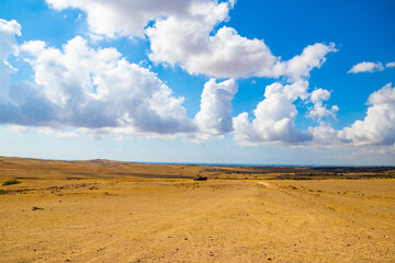 un paysage désertique en Tunisie	
