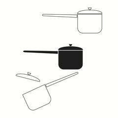 Kitchen tools set of three pots