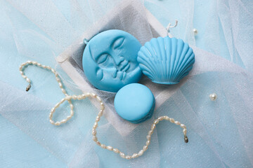 set of original handmade candles made of natural soy wax