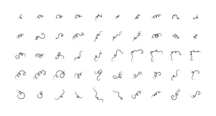 Swirl flourish abstract decoration element.