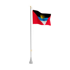3d illustration flag of Antigua and Barbuda