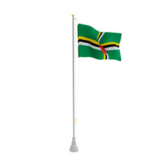 3d illustration flag of Dominica