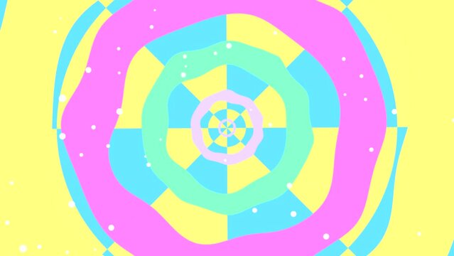 Looped abstract colorful circles pattern background motion graphics.