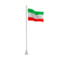 3d illustration flag of Iran