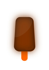 Comic style vector chocolate ice cream.

