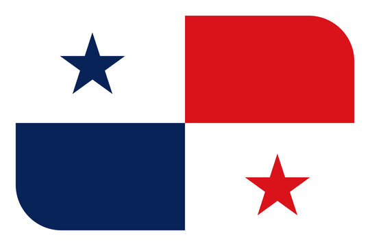 Flag of Panama. National symbol in official colors. Template icon. Abstract vector background