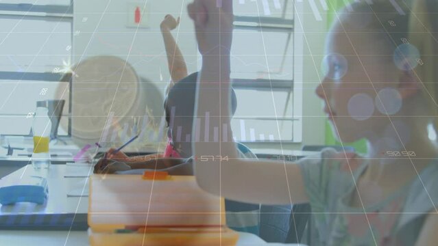 Animation of data processing over diverse schoolchildren learning