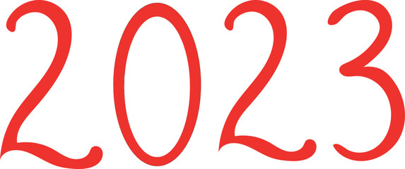2023 numbers isolated on the white background. New year 2023