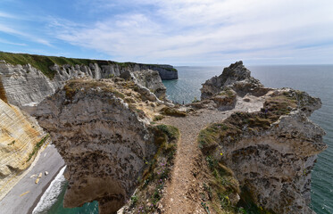 Frankreich - Étretat - Steilküste - Aussichtspunkt am Manneporte
