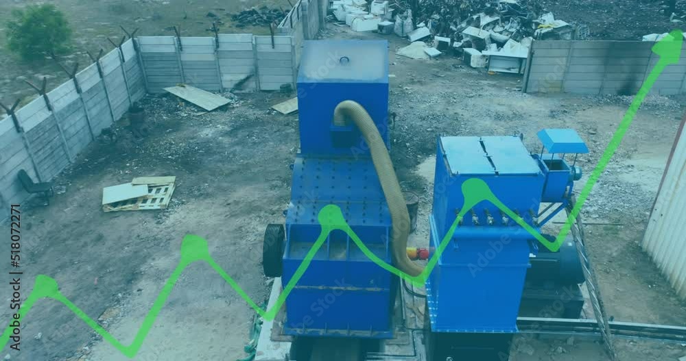 Poster animation of data processing over rubbish dump