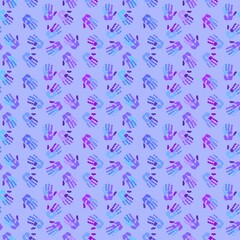 Handprint seamless team work pattern for school and kids and wrapping paper and notebooks and clothes print