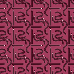 Seamless pencil pattern for school accessories and kids and wrapping paper and students notebooks and clothes print