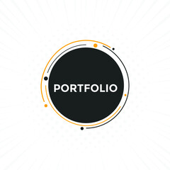 Portfolio Colorful web banner. vector illustration. Portfolio sign icon.
