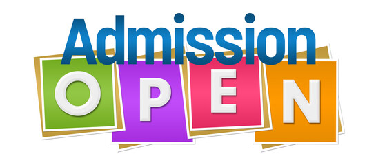 Admission Open Colorful Blocks Text 