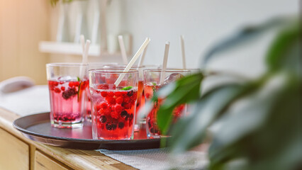 fruity cocktail at the event in summer