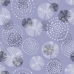 Seamless floral pattern based on traditional folk art ornaments. Flowers on color background. Scandinavian style. Sweden nordic style. Vector illustration. Simple minimalistic pattern