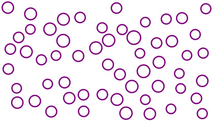 Circle Scatter Ring. Velvet Violet scattered in a round isolated on white background.