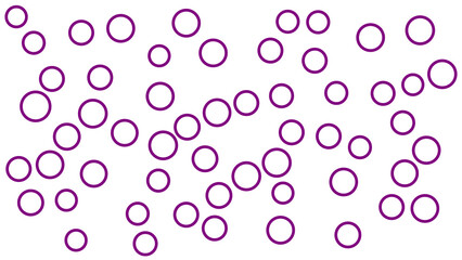 Circle Scatter Ring. Velvet Violet scattered in a round isolated on white background.