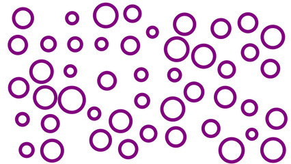 Circle Scatter Ring. Velvet Violet scattered in a round isolated on white background.