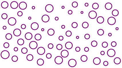 Circle Scatter Ring. Velvet Violet scattered in a round isolated on white background.