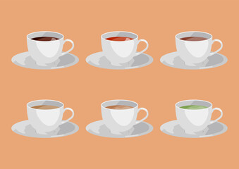 コーヒーカップと温かい飲み物