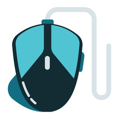 gaming mouse icon on transparent background