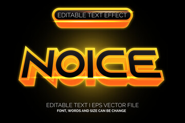 gradient black and yellow noice text effect