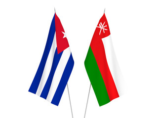 Cuba and Sultanate of Oman flags