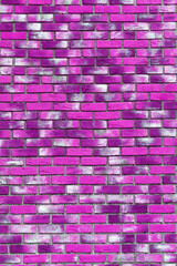 pink brick wall. Background of modern interior design.