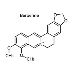 Structural chemical formula of Berberine