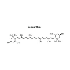 Structural chemical formula of zeaxanthin