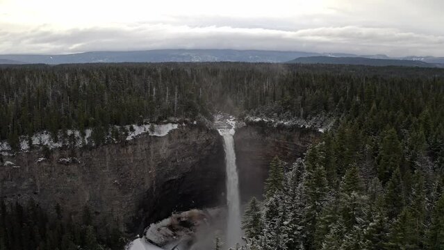 Drone Shot of Helmcken Falls