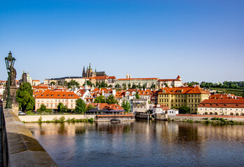 Fototapeta na wymiar Beautiful Charles Bridge in Prague, Czech Republic.