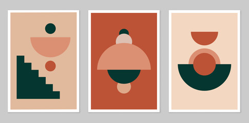 Composition of simple figures. Design for drawing, logo, posters, invitations, greeting cards. Abstraction.