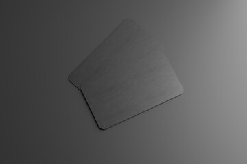 rounded corner horizontal metal business card